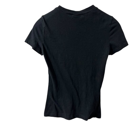 Y2K 2005 Sanrio Hello Kitty X KISS Black Baby Tee "Cute as Hello Kitty" Size S - Picture 6 of 8